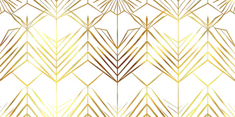 White and gold geometric pattern design file showing intricate art deco details