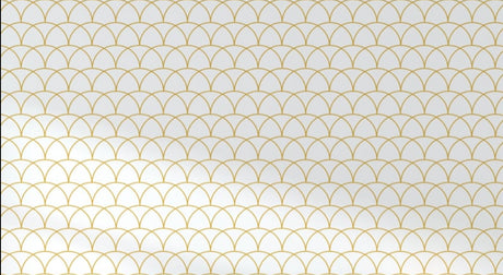 Design file showing detailed white and gold scale pattern art deco wallpaper
