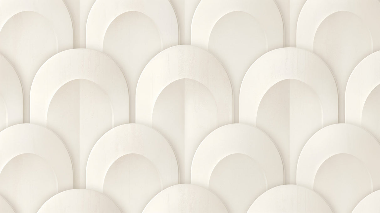 Art deco white geometric arch pattern design file showing intricate details and clean lines