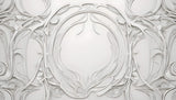 Art Nouveau white relief pattern design file showing detailed medallion and organic motifs