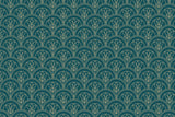 Art Nouveau floral pattern design file showing intricate emerald green and gold details