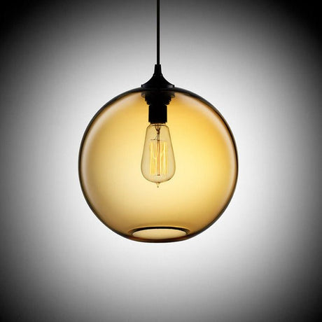 Modern Glass Pendant Light  Colored Globe Shade Collection - Product detail 6
