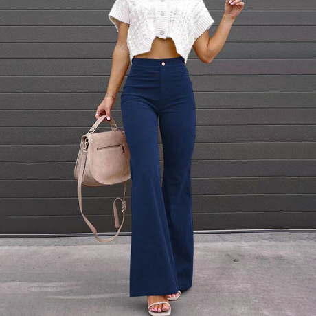 High Waisted Corduroy Pants  Organic Flared Design - Product detail 8