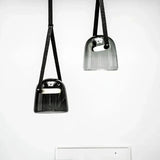 Modern Glass Pendant Light  Sleek Black with Accent Strip - Product detail 13