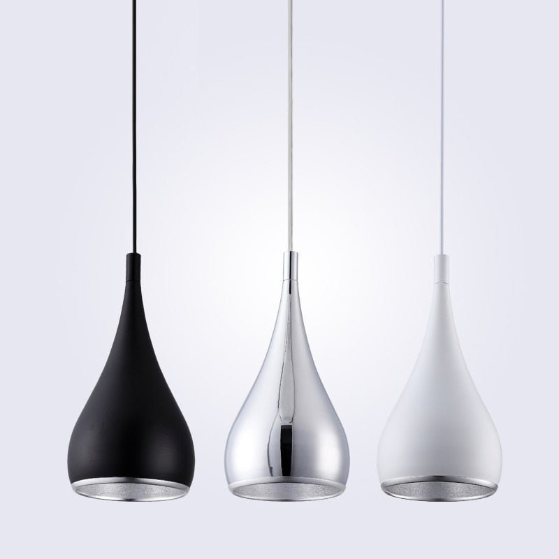 Modern Pendant Light  Teardrop Aluminum Design - Detailed view