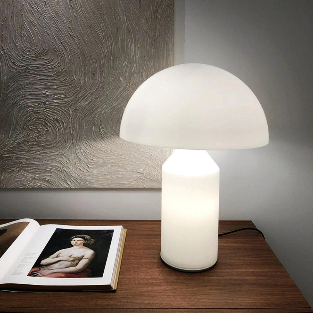Modern Glass Table Lamp  Geometric Dome Design - Product detail 8