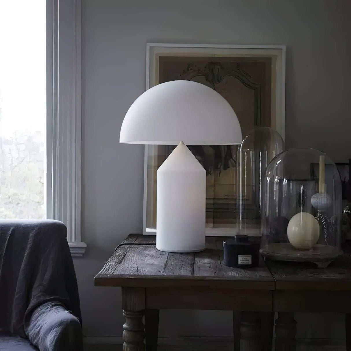 Modern Glass Table Lamp  Geometric Dome Design - Product example
