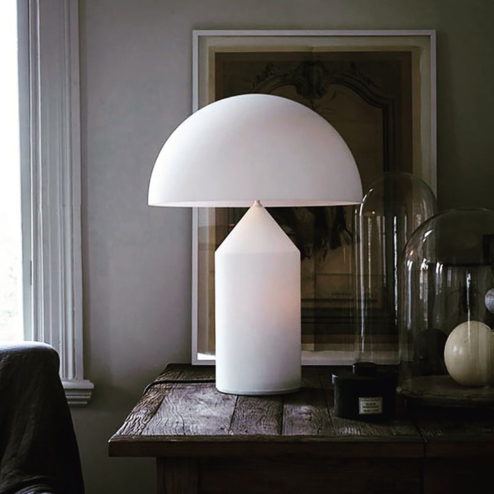 Modern Table Lamp  Brushed Gold Dome Design - Detailed view