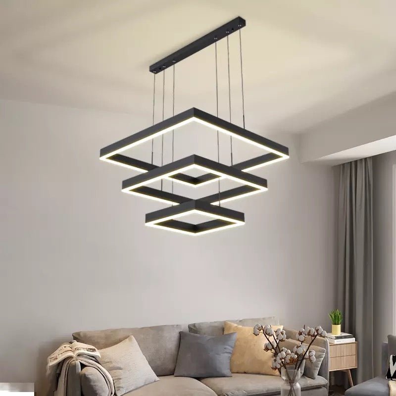 Modern LED Chandelier  Dual Square Frame Design - Product detail 4