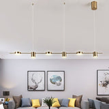Modern LED Linear Pendant  Brass Finish Adjustable Lighting - Product detail 8