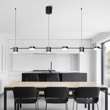 Modern LED Linear Pendant  Brass Finish Adjustable Lighting - Product detail 5