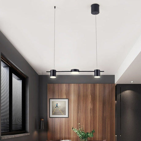 Modern LED Linear Pendant  Brass Finish Adjustable Lighting - Product detail 6