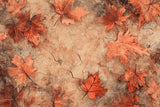 Autumn leaves wallpaper design file showing terracotta maple leaf pattern on marble background