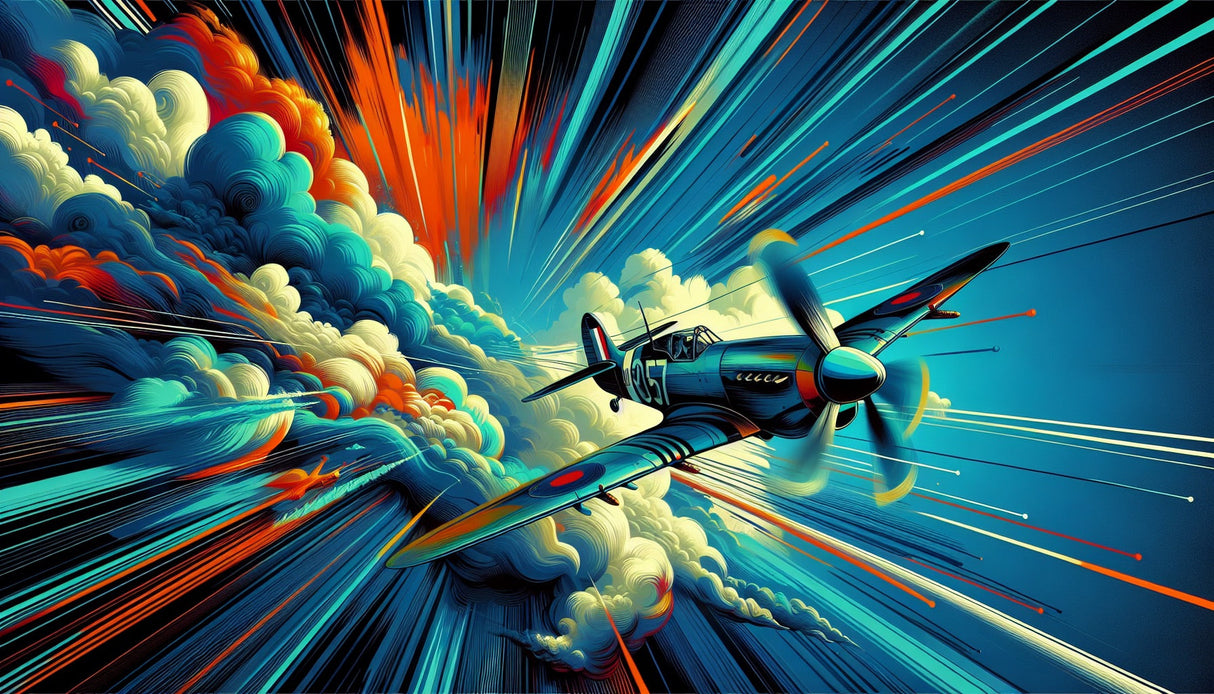 Fighter jet aviation wallpaper design file showing detailed art deco style pattern