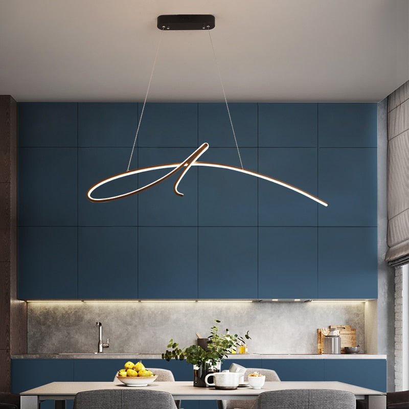 Modern LED Chandelier  Curved Aluminum Design - Product detail 5