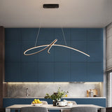 Modern LED Chandelier  Curved Aluminum Design - Product detail 5
