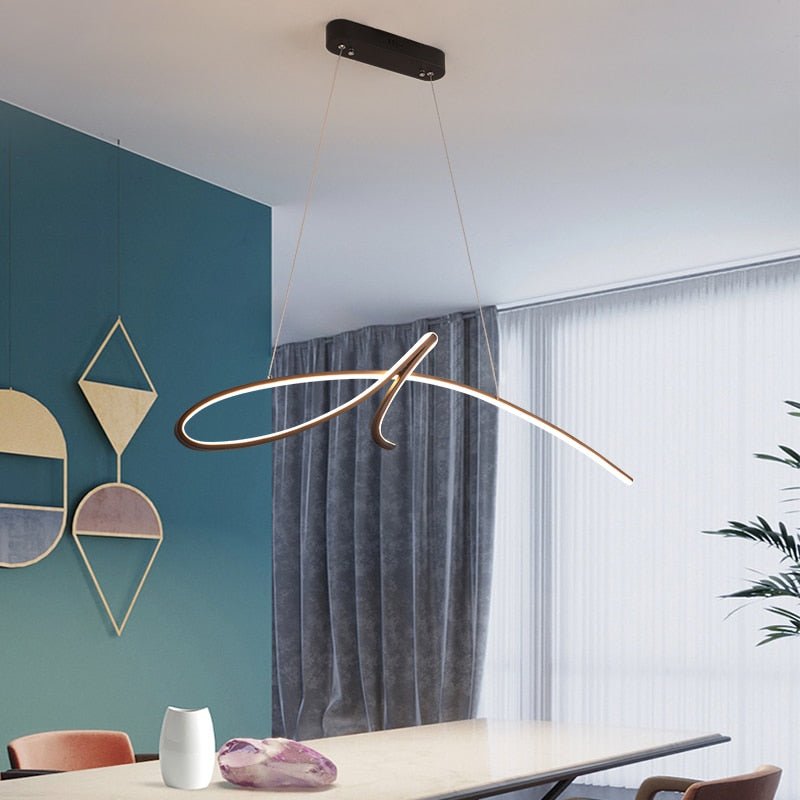 Modern LED Chandelier  Curved Aluminum Design - Product detail 4