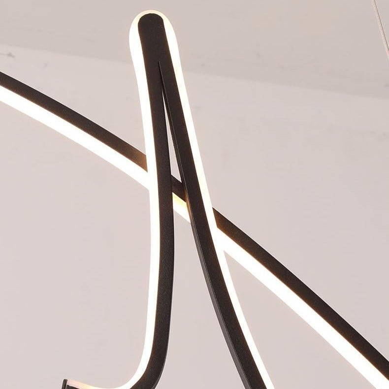 Modern LED Chandelier  Curved Aluminum Design - Product detail 6