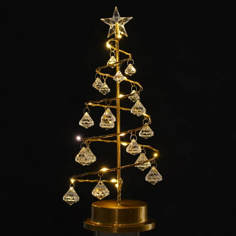 Crystal LED Christmas Tree  Spiral Wire Design with Star Topper - Product example
