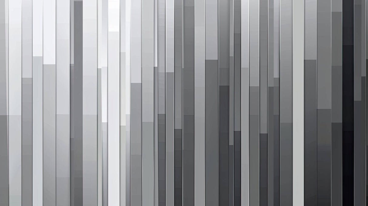 Geometric Mural Wallpaper | Modern Grey Gradient Stripes