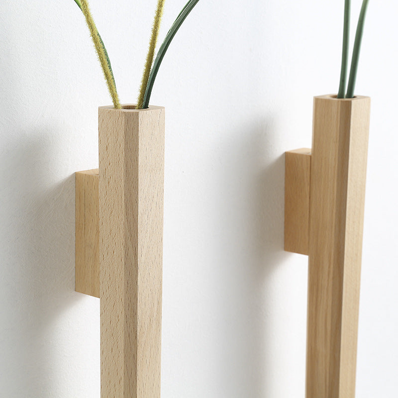 Modern Wall Vase  Solid Walnut Wood Design - Product example