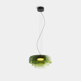 Nordic Glass Pendant Light  Layered Green Shade Design - Product detail 14