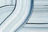 Abstract Mural Wallpaper | Blue Wave Line Pattern
