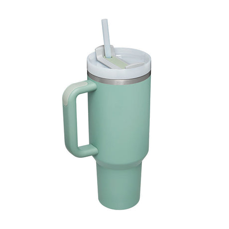 Insulated Travel Mug  Leopard Print Design with Handle  Straw - Product detail 8