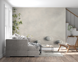 Bamboo Mural Wallpaper | Zen Garden with Stone Waves