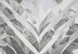Geometric Mural Wallpaper | Modern Grey and White Pattern