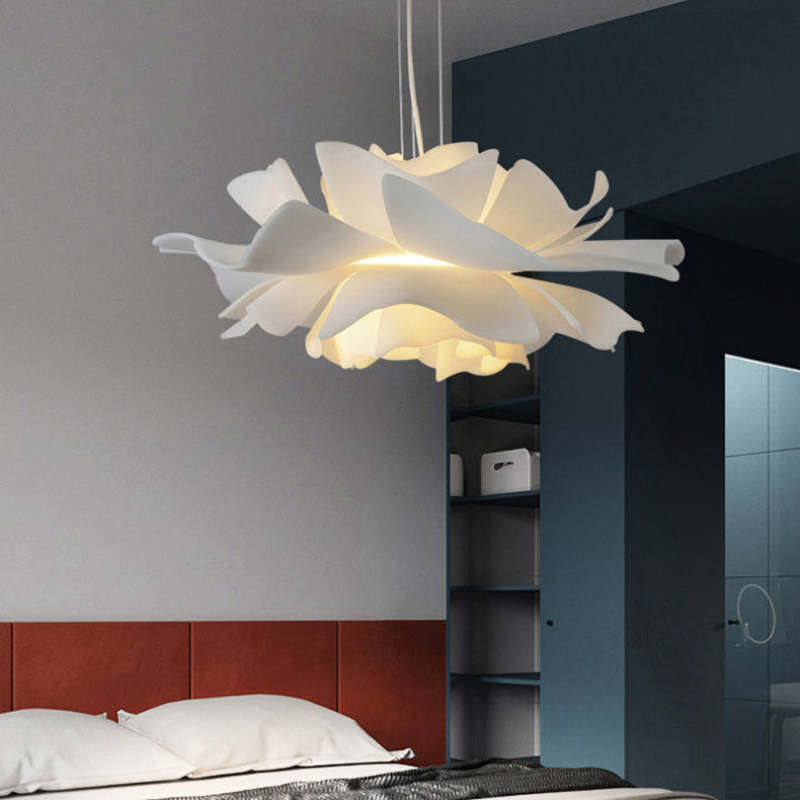 Modern Floral Pendant Light  White Petal Design - Product example