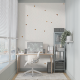 Pattern Mural Wallpaper | Golden Dots on White