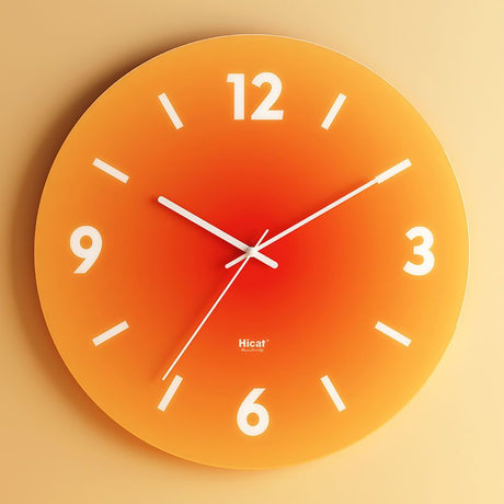 Modern Glass Wall Clock  Sunset Gradient Design - Product detail 5