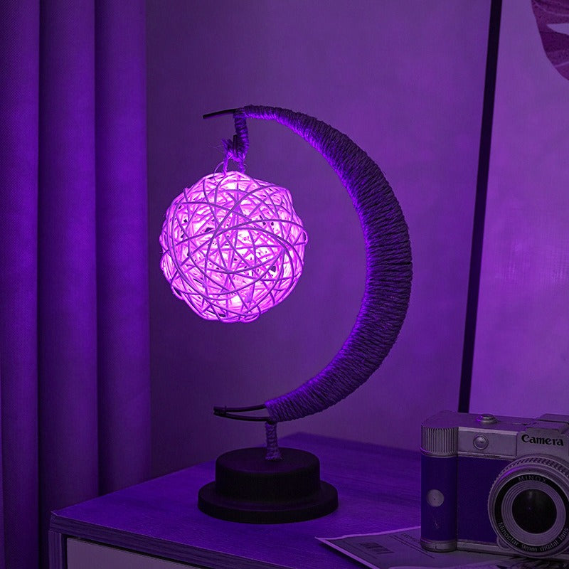 Moon Table Lamp  Glass Globe LED String Light - Product detail 18