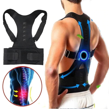 Posture Support Back Brace  Magnetic Therapy Corrector - Product showcase