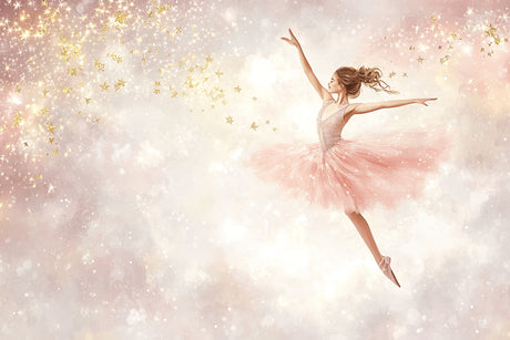 Ballet dancer design file showing detailed pink and gold star pattern