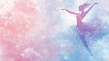 Ballet dance wallpaper design file showing watercolor silhouette pattern and purple hues