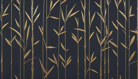 Black and gold bamboo pattern design file showing intricate oriental details