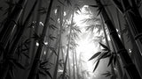 Bamboo forest wallpaper design file showing detailed black and white bamboo stalks pattern