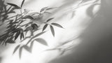 Bamboo shadow wallpaper design file showing detailed black and white botanical pattern