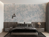 Botanical bamboo design showcased in a peaceful meditation room