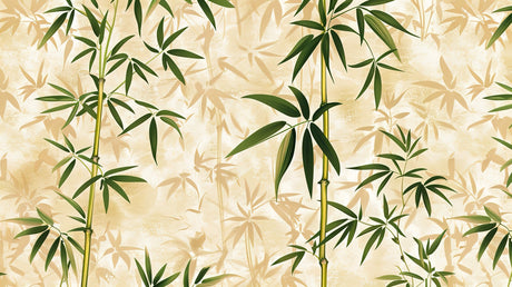 Elegant bamboo pattern design file showing detailed leaf motifs on beige background