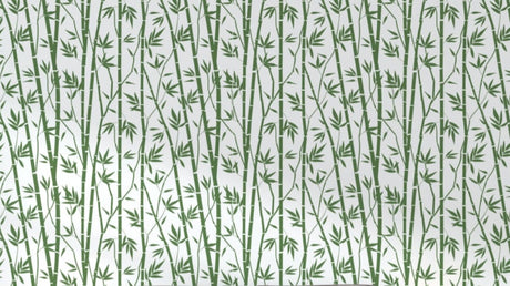Green bamboo pattern wallpaper design file showing detailed oriental motif