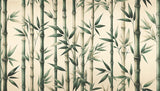 Japanese bamboo wallpaper design file showing detailed botanical pattern and rich green tones