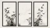 Black and white bamboo design file showing detailed ink brush strokes and pattern layout