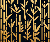 Gold bamboo wallpaper design file showing detailed art deco pattern and metallic elements