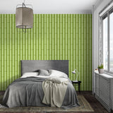 Bamboo Wall Mural bringing natural elements to a peaceful bedroom space