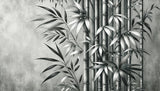 Monochrome Bamboo Forest Wallpaper design file showing detailed stems and leaves pattern