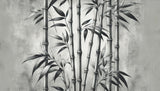 Monochrome bamboo forest design file showing detailed stems and leaves pattern