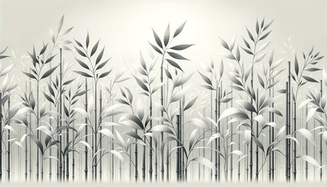 Monochrome bamboo forest design file showing detailed stems and leaves pattern